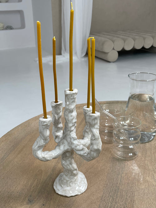 WHITE EDGY-MINIMALIST Candelabra